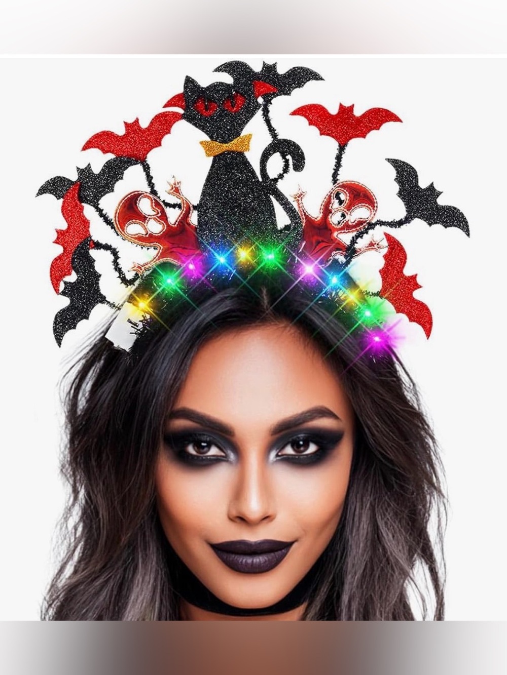 Halloween LED Headband - Black/Red